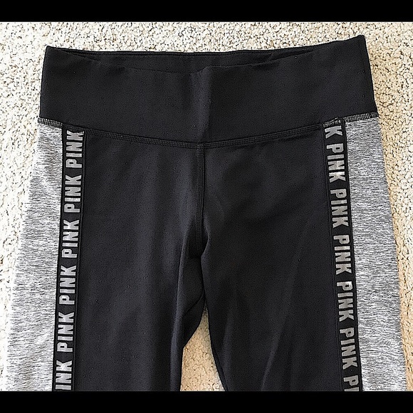 🆕🔥PINK BY VS WARM&COZY ULTIMATE LEGGINGS BLACK&GRAY VERY SOFT&SILKY FEEL NWOT - Picture 3 of 8